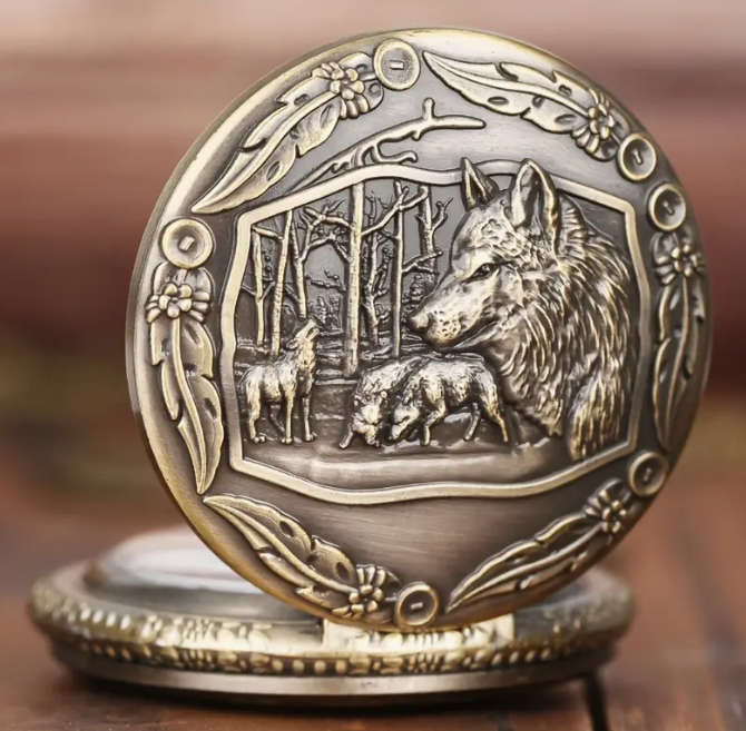 Wolf Pack Pocket Watch