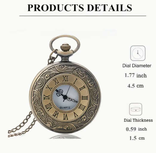 Vintage Bronze Pocket Watch