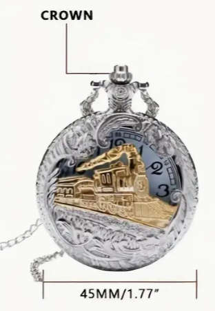 Train - Gold Pocket Watch