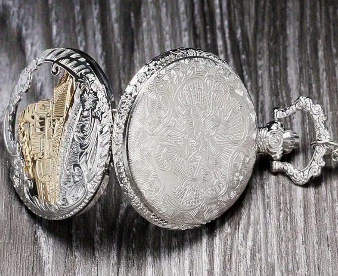 Train - Gold Pocket Watch