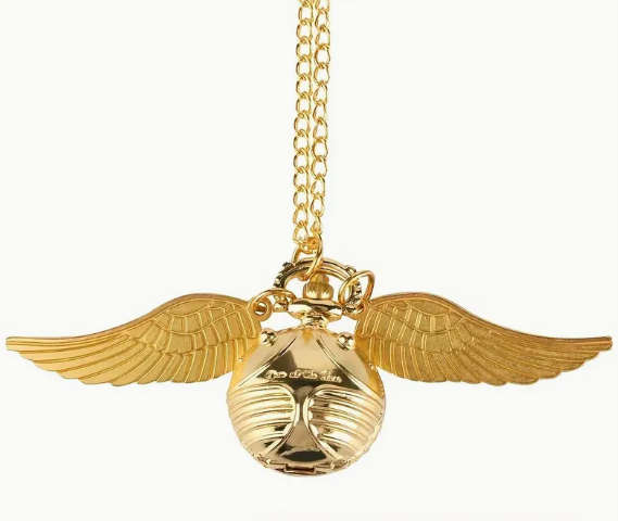 Golden Round Ball And Wings Watch