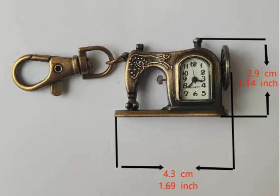 Sewing Machine Shape Pocket Watch