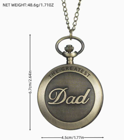 The Greatest Dad Pocket Watch Retro