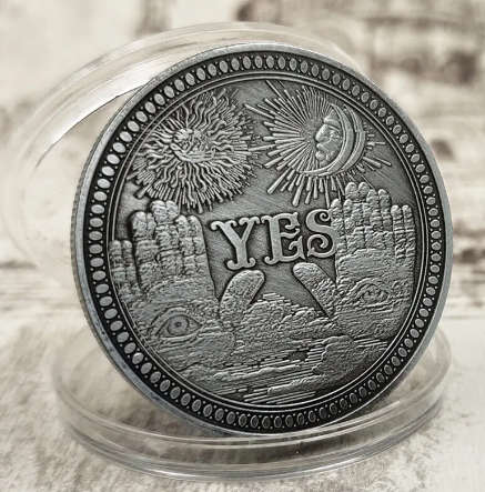 YES/NO Letter Ornaments Commemorative Coin