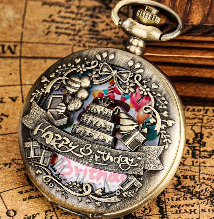 Happy Birthday Pocket Watch