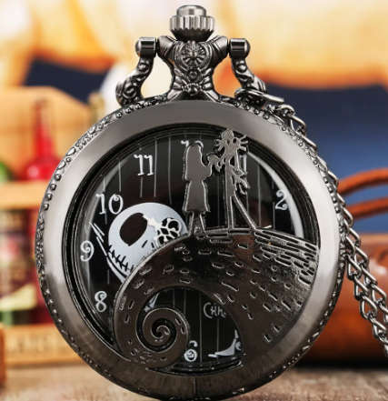 Lovers Black Pocket Watch
