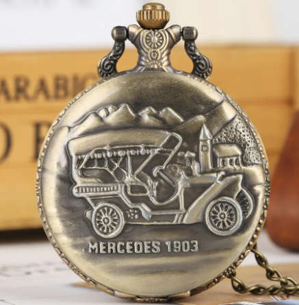 Bronze Car  Pocket Watch
