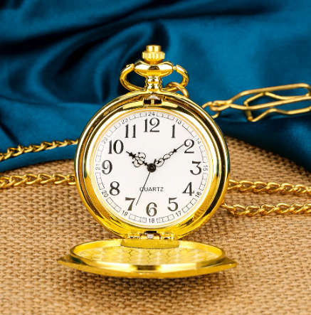 Golden Pentagon Pocket Watch