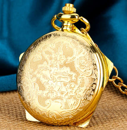 Golden Pentagon Pocket Watch