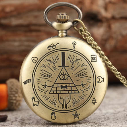 Mysterious Triangle Devil Eye Pocket Watch