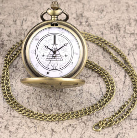 Mysterious Triangle Devil Eye Pocket Watch