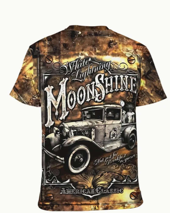 Men`s Sports Short Sleeves - Moonshine Large