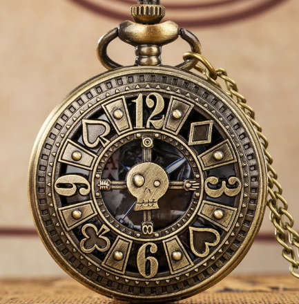 Hollow Poker Pocket Watch