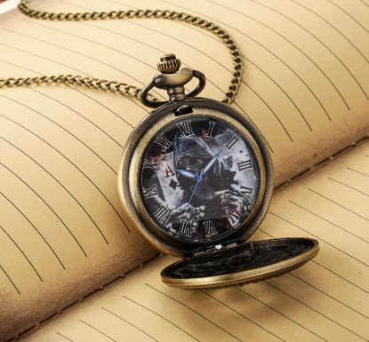 Hollow Poker Pocket Watch