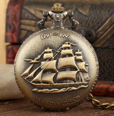 U.S.S Constitution Ship Pocket Watch