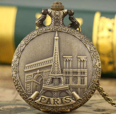Paris Eiffel Tower Pocket Watch