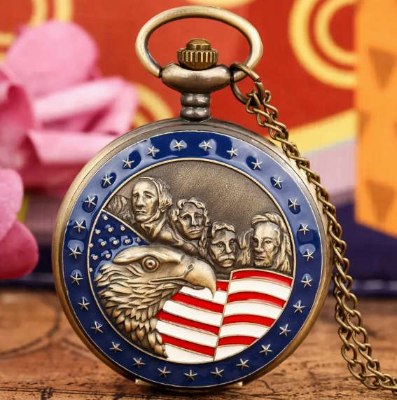 American Eagle and Presidents Pocket Watch