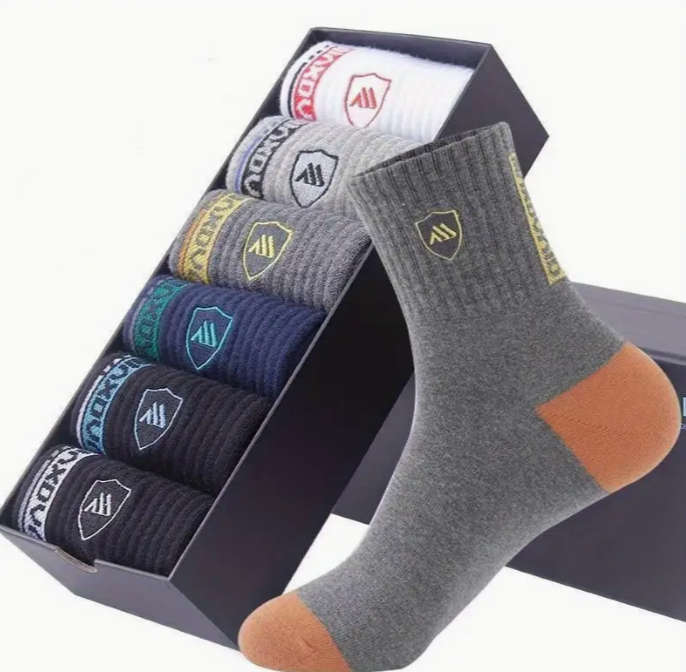 5 Pairs Of Random Colors Men Casual Sports Sock