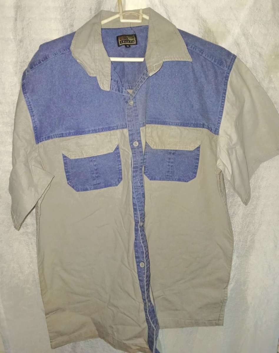 Men Button Up Shirt - Medium