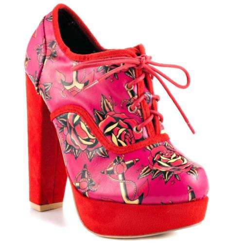 IRON FIST HEELS - LOVE ME NOW LACE UP PLATFORM - SIZE 5