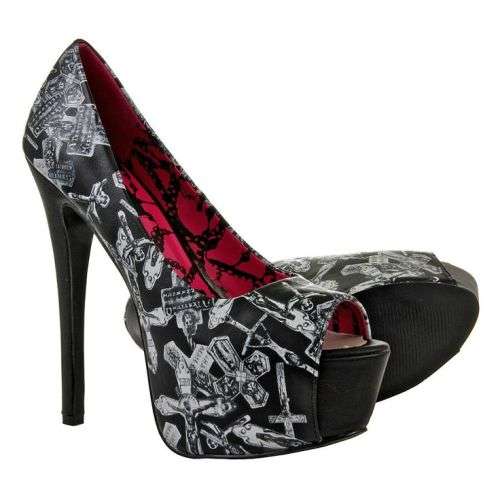 IRON FIST HEELS - CROSSES PEEPTOE - SIZE 4
