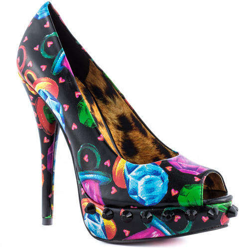 IRON FIST HEELS - RING POP PEEPTOE PLATFORM - SIZE 6