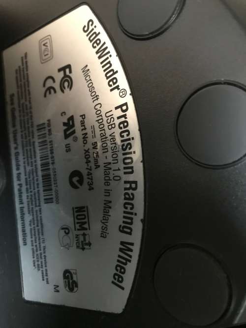 Microsoft Side Winder Steering Wheel And Paddle Set