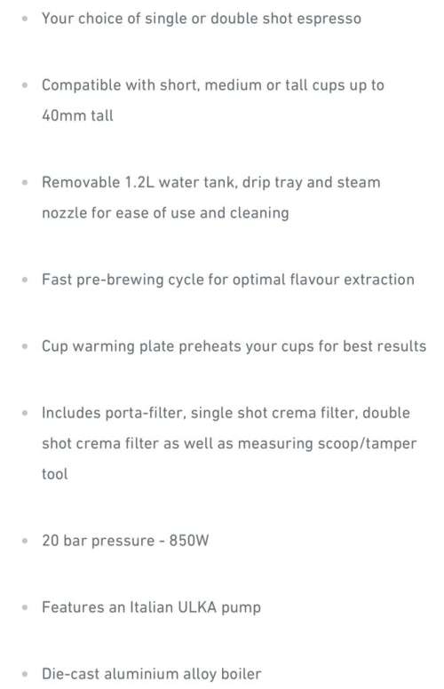 Russell Hobbs Nero Espresso Coffee Machine