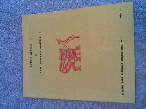 RUGBY PROGRAMME -SOUTH AFRICA V NZ MAORIS - 28/08/1965 ATHLETIC PARK WELLINGTON