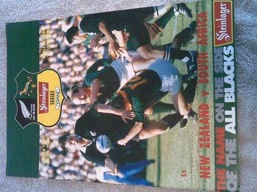 RUGBY PROGRAMME -SOUTH AFRICA V NEW ZEALAND - 2ND TEST - 23/07/1994 - ATHLETIC PARK WELLINGTON