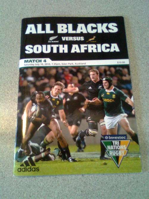 RUGBY PROGRAMME -SOUTH AFRICA V NEW ZEALAND - 10/07/2010 - EDEN PARK - AUCKLAND