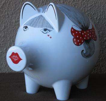 Rare Retro 1970s West German Pottery Piggy Bank by Waechtersbach (Enormous!)
