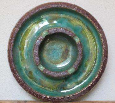 Retro mid century fat lava ashtray by Ray Holland