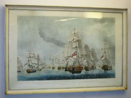 Antique Battle of Trafalgar hand coloured copper engraving by Robert Todd Value: R20 000