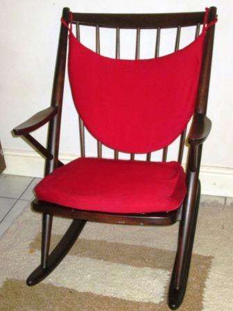 Mid century Scandinavian rocker designed by Frank Reenskaug for Brahmin Mobler Denmark in 1958