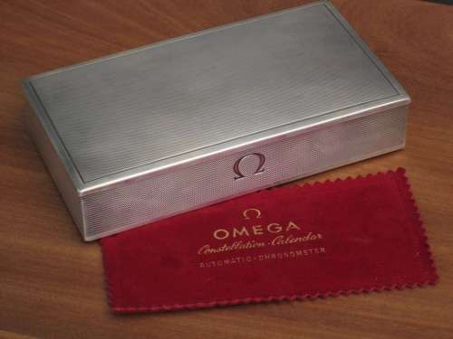RARE Mid Century Sterling Silver Omega Watch Box Made In Switzerland c1950s