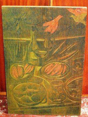 Cecil Skotnes carved and incised woodblock