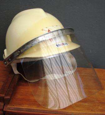 Retro Mid Century Mobil Oil Fire Prevention Helmet