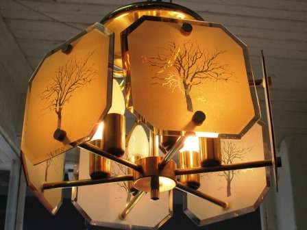 Retro Mid Century 1970s Ceiling Light