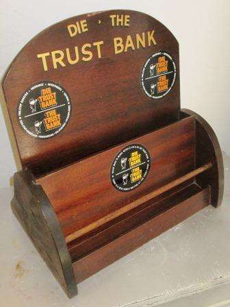 Vintage Trust Bank Counter Top Display Stand