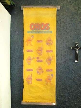 Large Retro Vintage Pop Art Oros Fabric Banner