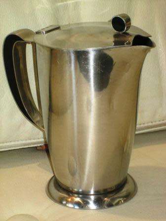 Mid Century 1950's Scandinavian Stainless Steel And Bakelite Coffee Pot By Gense Of Sweden