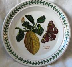 Portmerion "Botanic Garden", "Citrus Gitron" cake plate, designed by Susan Williams - Ellis in 1972