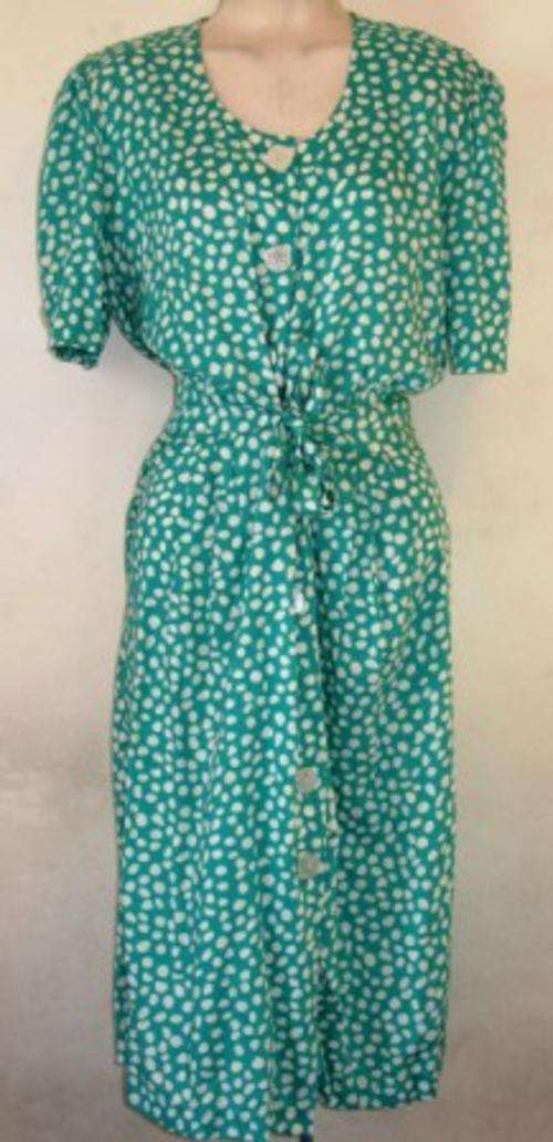 Vintage 1980s dress, size: 16, bust: 105 cm, hip 111 cm