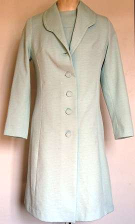 Vintage 1960s "CoverGirl" two piece, dress and coat, size: 38