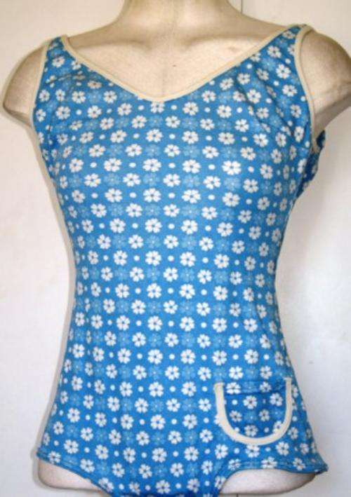 Vintage 1960s bathing costume with pocket, size: small