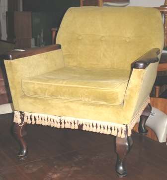 Vintage, retro, 1950s three piece lounge suite with curved legs