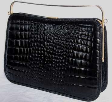 Vintage faux crocodile handbag ( 22 x 28 cm )