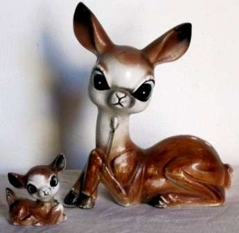 Large, Retro, 1950s, Bambi figurine