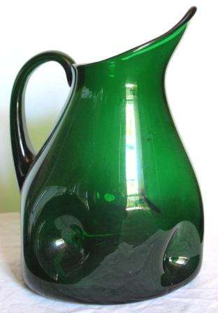 Large, retro, 1950s, Whitefriars, England, glass jug